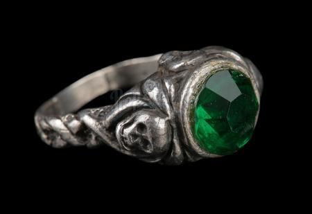 Cassiopeia Sparrow Silver Emerald Ring