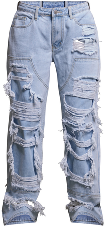 PLT Xtreme distressed baggy jeans