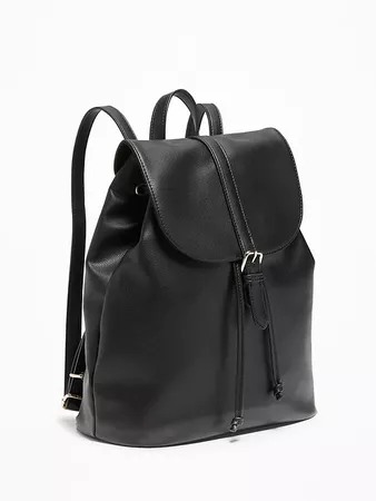 Faux-Leather Cinched-Top Backpack for Women | Old Navy