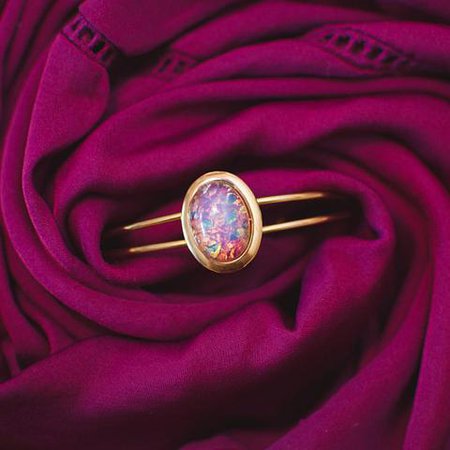 Vintage Meet Modern ~ Products ~ Vintage Gold Czech Opal Glass Cuff Bracelet Adjustable Harlequin Glass Fire Opal ~ Shopify