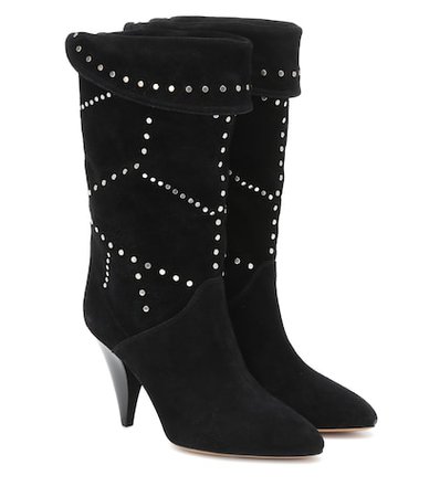 Lestee studded suede ankle boots