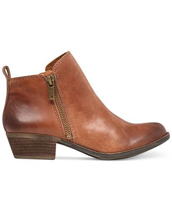 Lucky Brand Women's Basel Leather Booties & Reviews - Booties - Shoes - Macy's