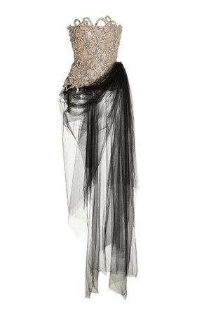 Crystal Bow-Embroidered Tulle Top By Oscar De La Renta | Moda Operandi