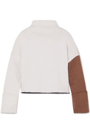 REJINA PYO | Parker color-block ribbed-knit turtleneck sweater | NET-A-PORTER.COM