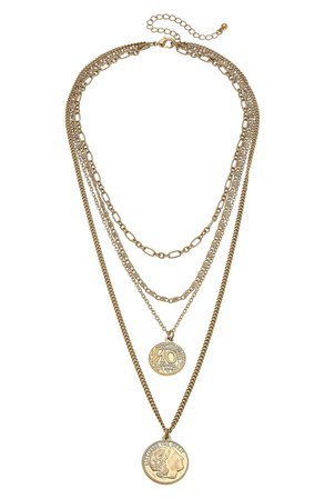 Canvas Jewelry Brooklyn Coin Layered Necklace | Nordstrom
