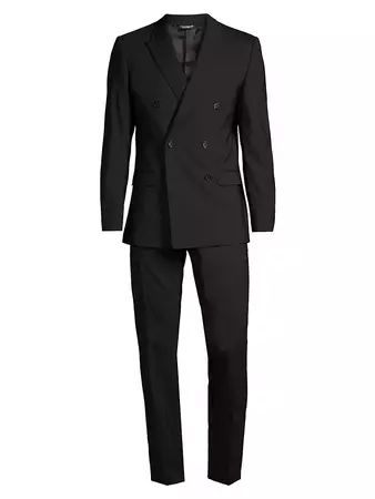 Shop Dolce&Gabbana Double-Breasted Stretch-Wool Suit | Saks Fifth Avenue