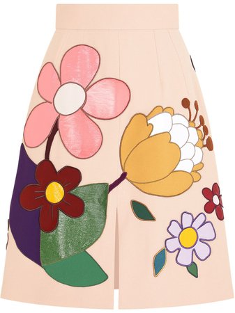 Dolce & Gabbana Flower patch-detail Skirt - Farfetch