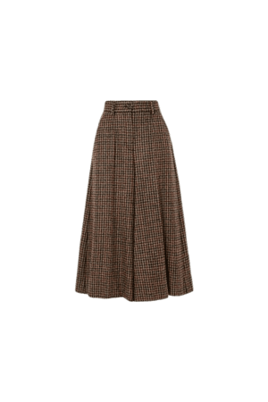 brown long skirt