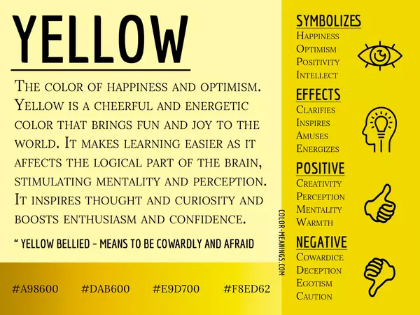 meaning of color yellow - Google Search
