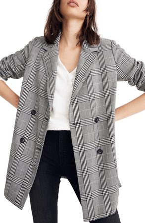 Madewell Caldwell Plaid Double Breasted Blazer | Nordstrom