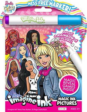 Amazon.com: Bendon Barbie Mattel 20-Page Imagine Ink Magic Pictures with 1 Mess Free Marker 47002 : Toys & Games