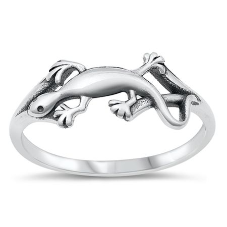 Sterling Silver Sideways Lizard Ring Size 4 - Walmart.com