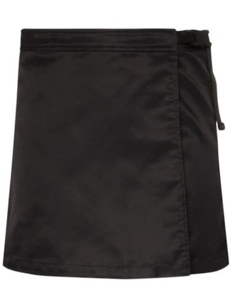 1017 Alyx 9Sm Wrap-Front Mini Skirt AAWSK0016FA01BLK0001 Black | Farfetch
