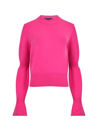 Babysoft Crewneck Gather Sweater Bright Prosecco Pink | French Connection US
