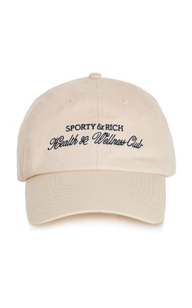 H&w Club Embroidered Cotton Baseball Cap By Sporty & Rich | Moda Operandi