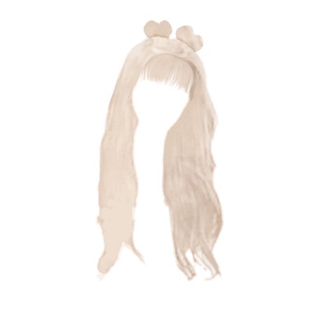 blonde hair w/ bangs & space buns png | @marionette-official
