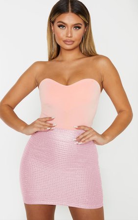 Pink Woven Glitter Detail Mini Skirt | Skirts | PrettyLittleThing