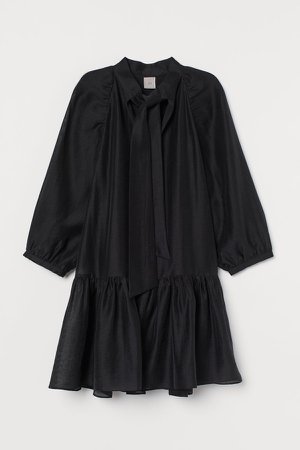 Lyocell-blend Dress - Black