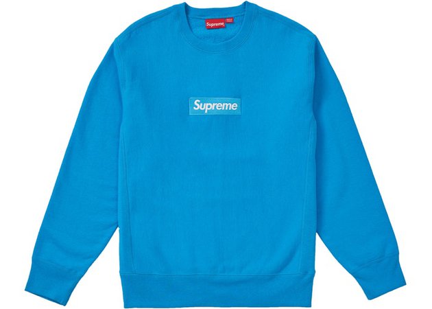 blue supreme sweatshirt
