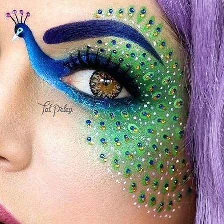peacock makeup eyes - Google Search
