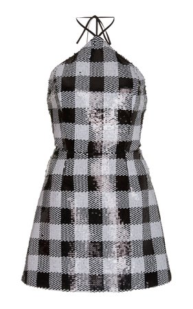 Halter Neck Sequin Mini Dress By Carolina Herrera | Moda Operandi