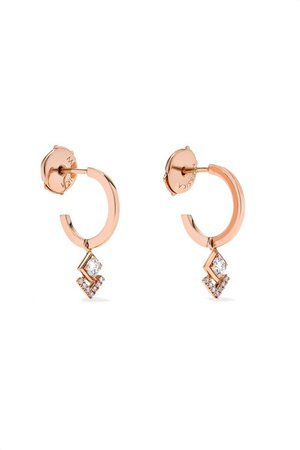 Messika | My Soul 18-karat rose gold diamond hoop earrings | NET-A-PORTER.COM