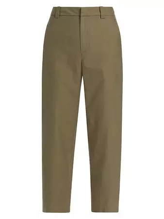 Shop Vince Cotton Mid-Rise Cropped Pants | Saks Fifth Avenue