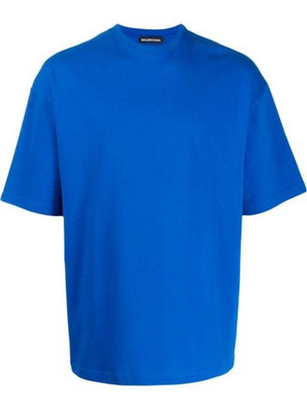 Balenciaga maxi logo T-shirt blue 570805THV80 - Farfetch