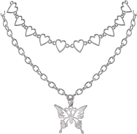 heart and butterfly chain