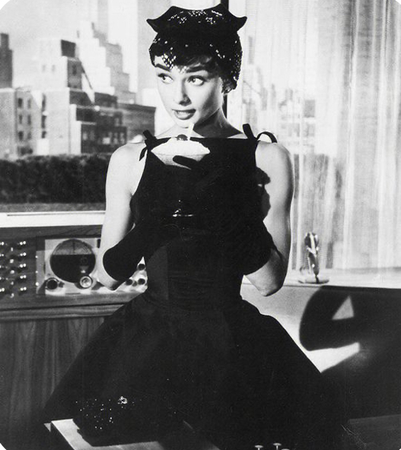 Audrey Hepburn Sabrina movie black dress