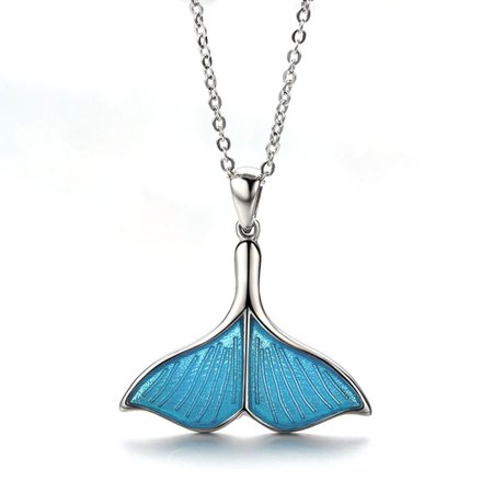 New Trendy Women Whale Necklace BlueTail Fish Nautical Chokers Charm Mermaid Tail Pendant Necklace Sliver Jewelry For Women Girl-in Pendant Necklaces from Jewelry & Accessories on AliExpress