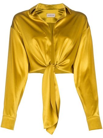 Alexandre Vauthier tie-front cropped shirt £730 - Buy Online - Mobile Friendly, Fast Delivery