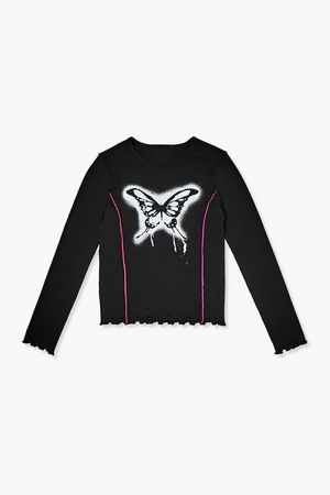 Girls Butterfly Graphic Top (Kids)