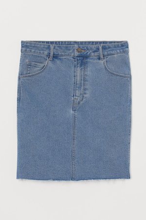 Short Denim Skirt - Light denim blue - Ladies | H&M CA