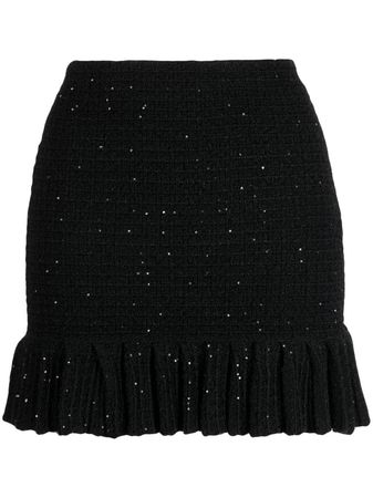 Self-Portrait sequin-embellished Knitted Skirt - Farfetch