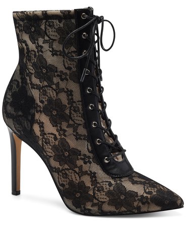 black INC International Concepts INC Women's Indira Lace-Up Booties, Created for Macy's & Reviews - Boots - Shoes - Macy's