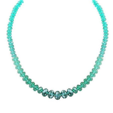 Green Faceted Beaded Necklace
