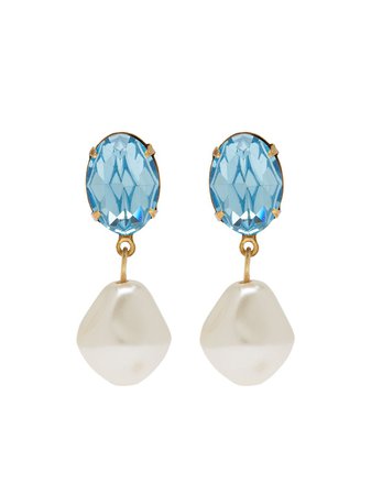 Jennifer Behr Tunis Crystal And Pearl Drop Earrings - Farfetch