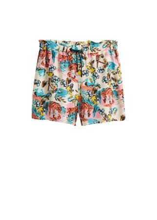 Violeta BY MANGO Tropical print shorts