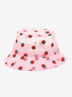 strawberry bucket hat