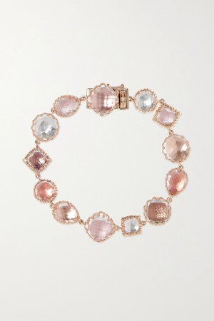 Rose gold Sadie small 18-karat rose gold-dipped quartz bracelet | Larkspur & Hawk | NET-A-PORTER