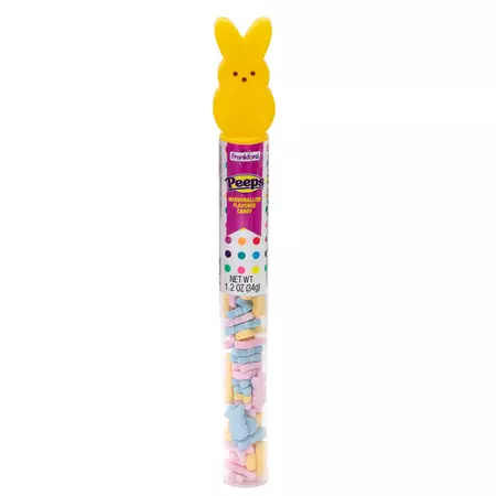 Frankford, Peeps Bunny Tube Topper with Marshmallow Flavor Candy, Easter, 1.2oz - Walmart.com