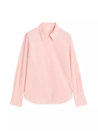 Slim Poplin Shirt - Light Pink - Shirts & blouses - ARKET WW