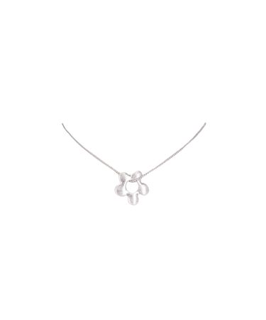 Silver flower necklace - 코프