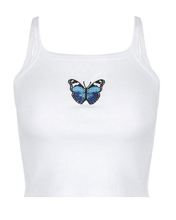 Cute Butterfly Printing Cotton Tank Top