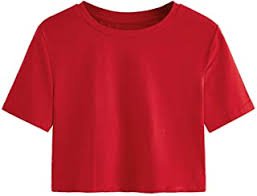 red plain shirt crop cute - Google Search