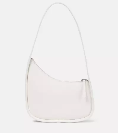 Half Moon Leather Shoulder Bag in White - The Row | Mytheresa