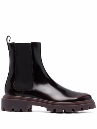 Tod's Chunky Leather Boots - Farfetch