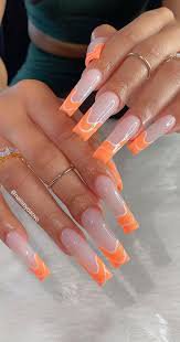 colored French manicure long - Google Search
