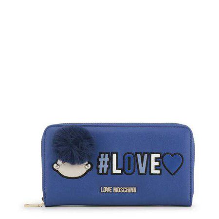 Fashiontage - Love Moschino Blue Synthetic Leather Purse - 919116087357